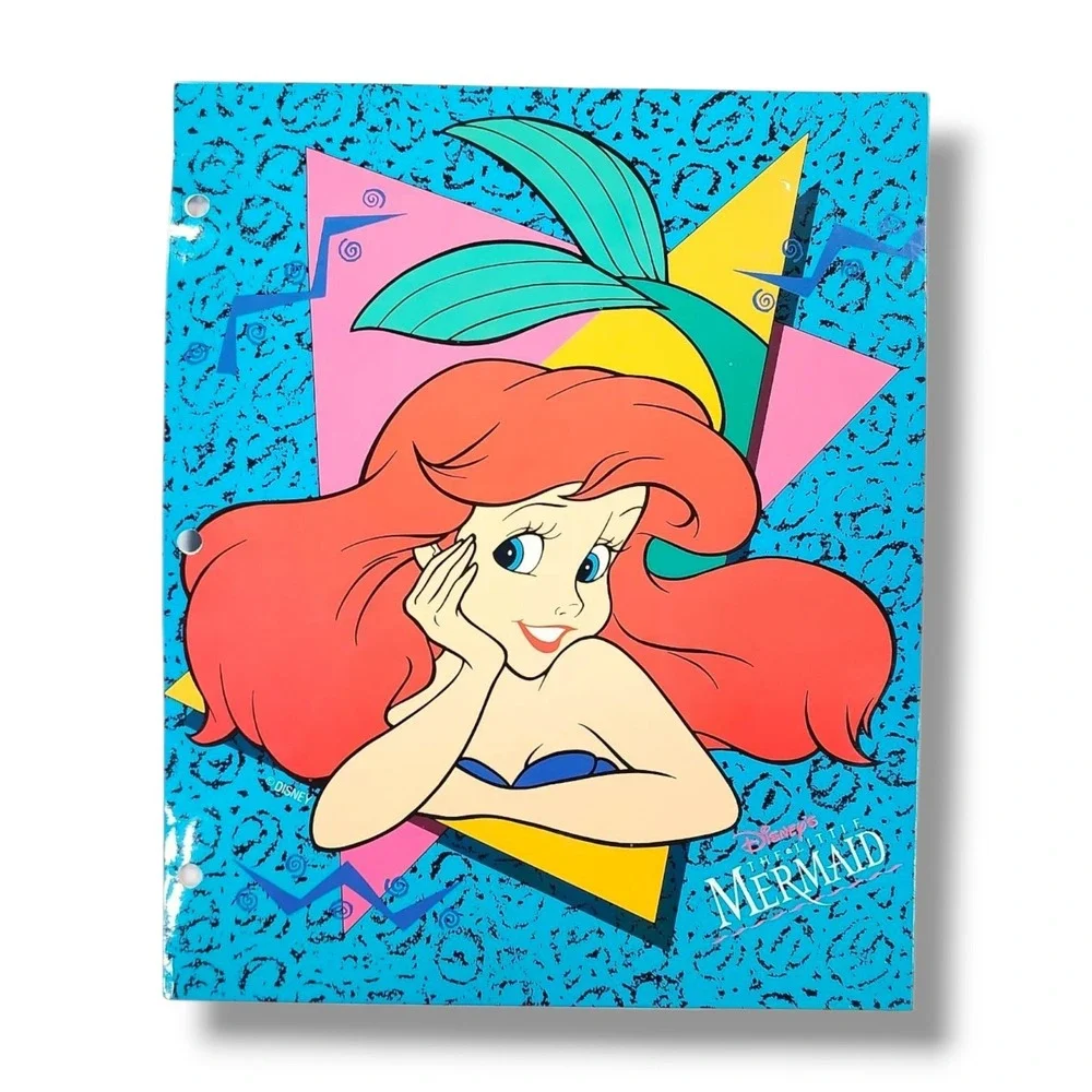 3 Vintage 90s‎ The Little Mermaid Pocket Folder Impact International EUC
